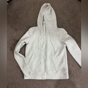 Active Life Ribbed White Hoodie